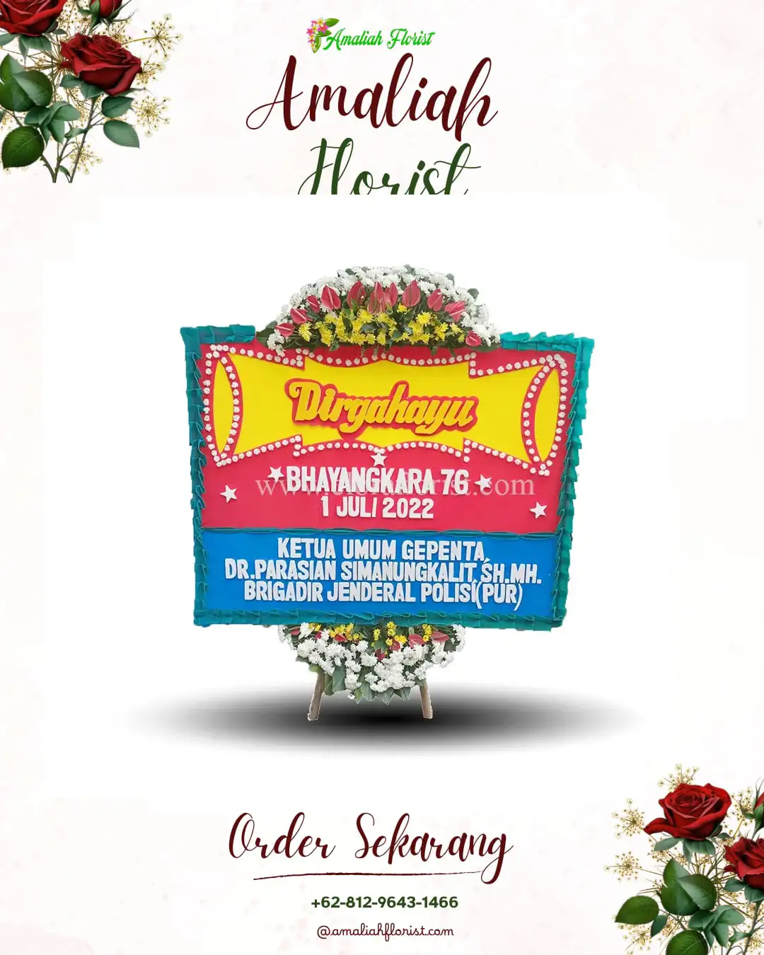 Papan Bunga HUT Ulang Tahun Kampar Kiri